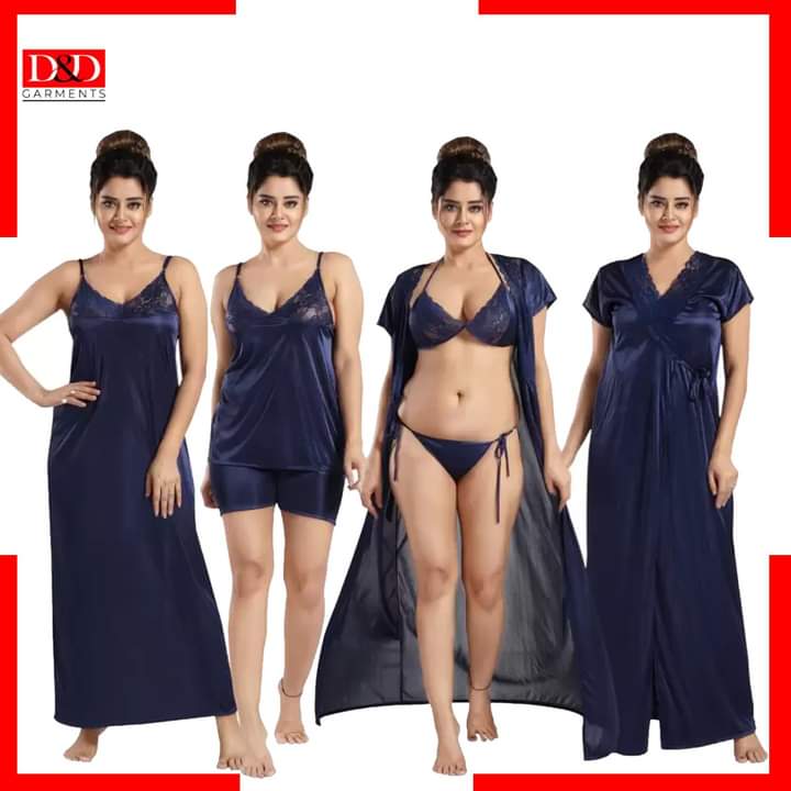 ৬ পার্ট নেভী কালার Night Dress