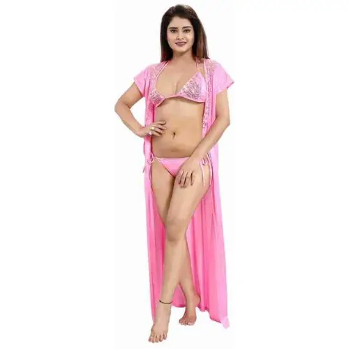 ৬ পার্ট ধুতি পিংক কালার Night Dress