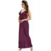 ৬ পার্ট ধুতি জাম কালার Night Dress
