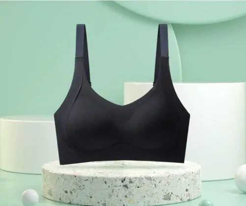 Valene Superior Lightly Lined Seamless Bra - Black