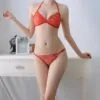 Transparent Sexy Bikini Set Red